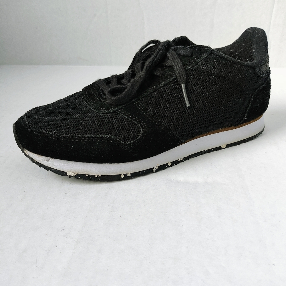 Woden YDUN Suede Mesh ll Black Sneakers Women's Size 7.5